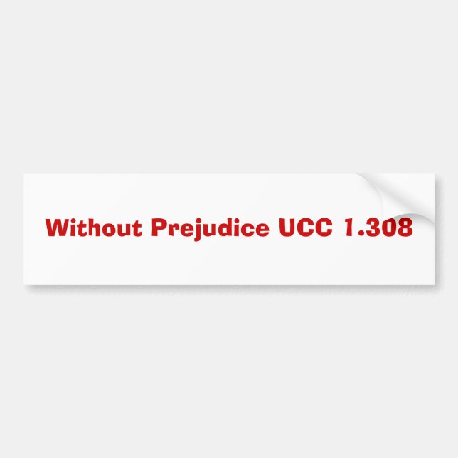 Autocollant De Voiture Sans UCC 1,308 de préjudice (Devant)