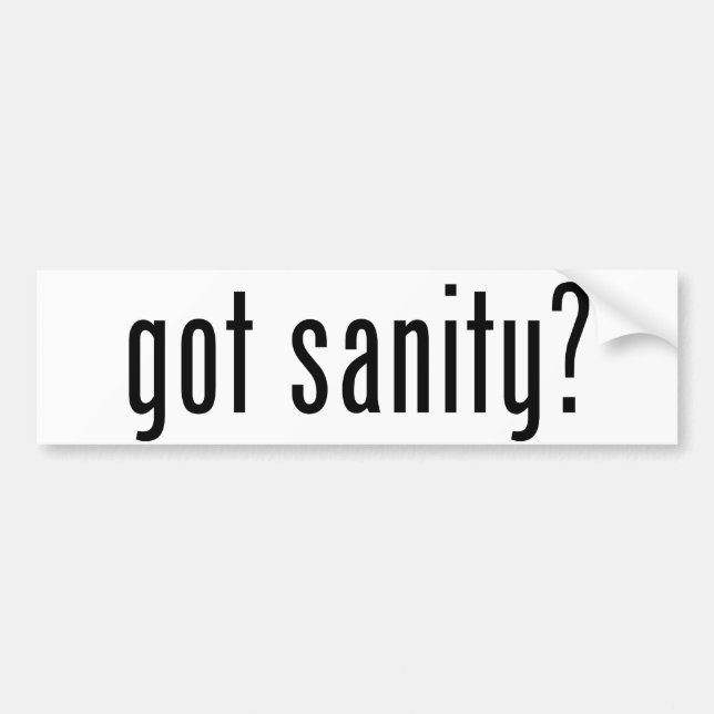 Autocollant De Voiture santé d'esprit obtenue (Devant)