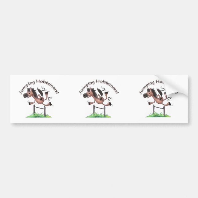 Autocollant De Voiture Sauter les Holsteiners ! (Devant)