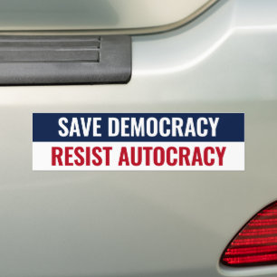 Autocollant De Voiture Sauver la démocratie Résister à l'autocratie - Ant