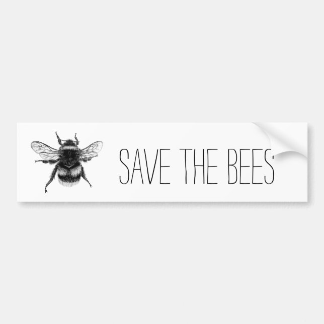 Autocollant De Voiture Sauvez l'adhésif pour pare-chocs d'abeilles (Devant)