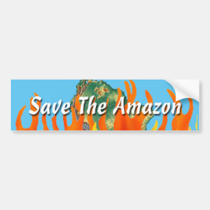 Autocollant De Voiture Sauvez l'Amazonie