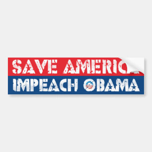 Autocollant De Voiture Sauvez l'Amérique - attaquez Obama