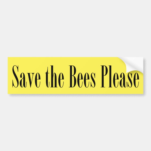 Autocollant De Voiture Sauvez les abeilles satisfont l'adhésif pour (Devant)
