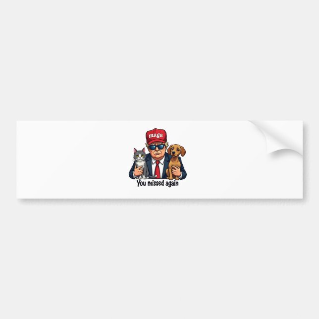Autocollant De Voiture Sauvez les animaux de compagnie Trump Election (Devant)