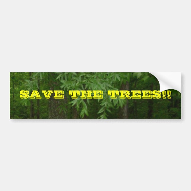 AUTOCOLLANT DE VOITURE SAUVEZ LES ARBRES ! ! (Devant)