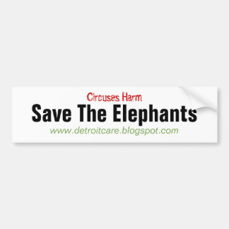 Autocollant De Voiture Sauvez les éléphants