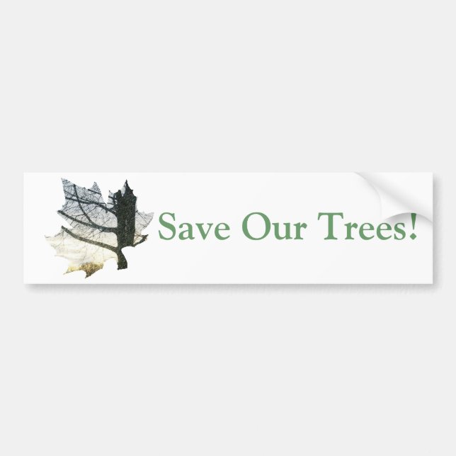Autocollant De Voiture Sauvez nos arbres ! (Devant)