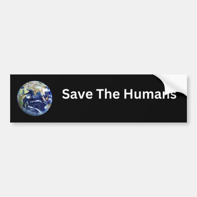 Autocollant De Voiture Sauvons l'autocollant de pare-chocs pour humains (Devant)