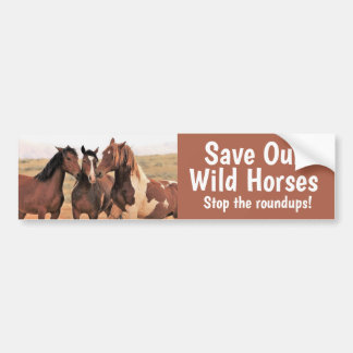 Autocollant De Voiture Sauvons Notre Sticker Sticker Cheval Sauvage