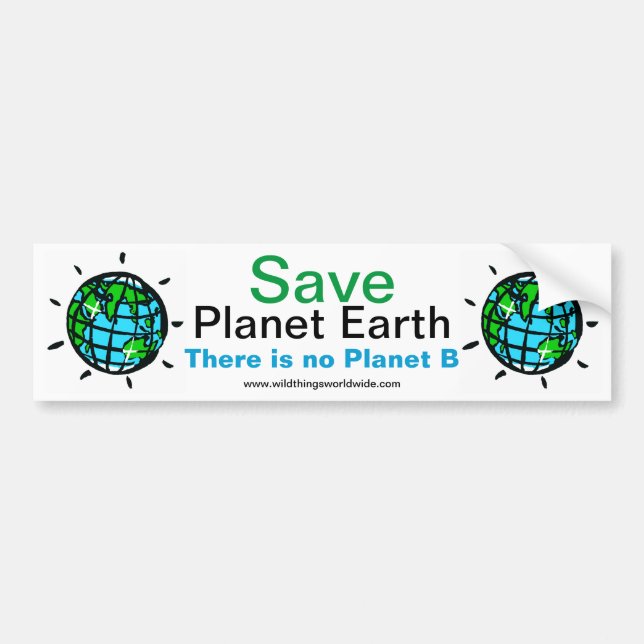 Autocollant De Voiture Save Planet EARTH - Changement climatique - (Devant)