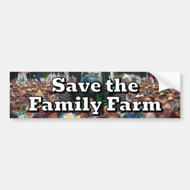 Autocollant De Voiture Save the Family Farm (Devant)