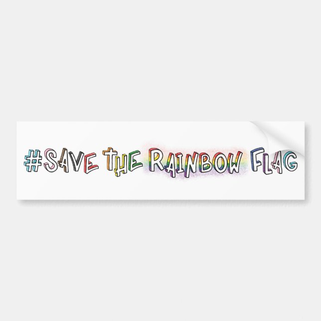 Autocollant De Voiture #SaveTheRainbowFlag (SauvezLeArcEnArcEnArcEnArcEnA (Devant)