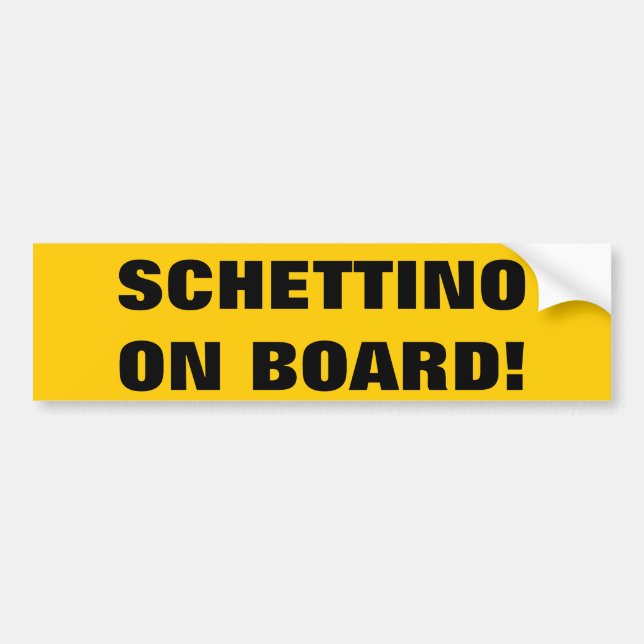 AUTOCOLLANT DE VOITURE SCHETTINO À BORD ! (Devant)