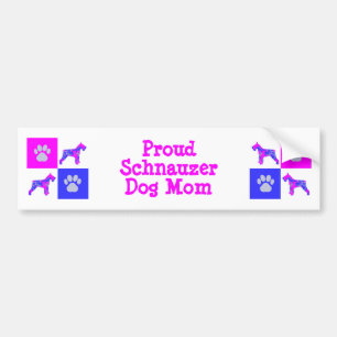 Autocollant De Voiture Schnauzer Cute Dog & Paw P&B Best Mom