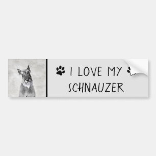 Autocollant De Voiture Schnauzer (Giant) Peinture - Chien Art