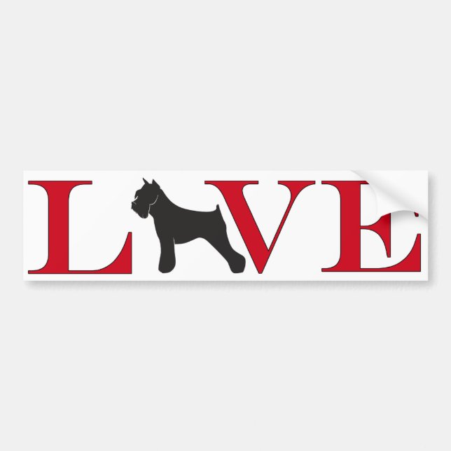 Autocollant De Voiture Schnauzer Lover Bumpersticker (Devant)