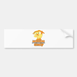 Autocollant De Voiture Sclérose en plaques salie avec le poussin faux