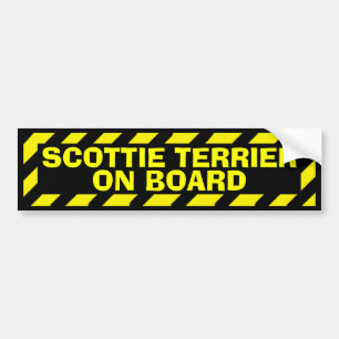 Autocollant De Voiture Scottie Terrier à bord de l'autocollant de prudenc