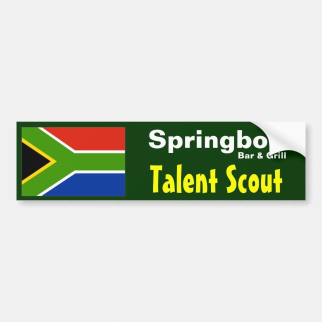Autocollant De Voiture Scout de talent de barre de springbok - adhésif (Devant)