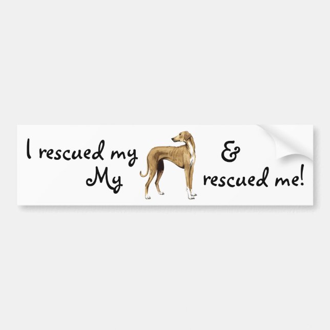 Autocollant De Voiture Secourir Azawakh (Devant)