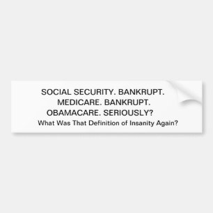 AUTOCOLLANT DE VOITURE SÉCURITÉ SOCIALE. BANKRUPT., ASSURANCE-MALADIE.