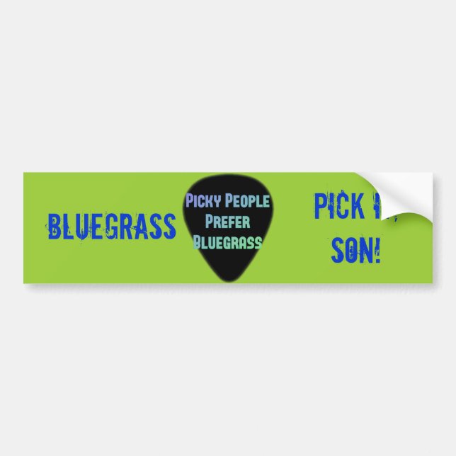 Autocollant De Voiture Sélection de Bluegrass il fils ! (Devant)