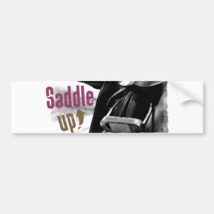 Autocollant De Voiture Selle noire et blanche