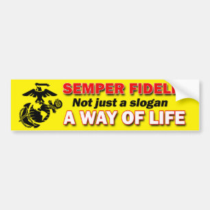 Autocollant De Voiture Semper Fidelis un Sticker pare-chocs mode de vie