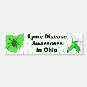 Autocollant De Voiture Sensibilisation à la maladie de Lyme en Ohio Stick