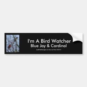 Autocollant De Voiture Sentinels Blue Jay et Cardinal par Lee Hiller