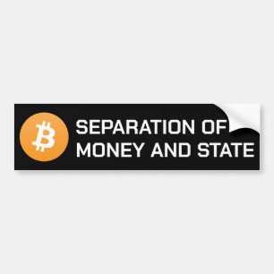 Autocollant De Voiture Séparation Bitcoin de l'argent et l'autocollant pa