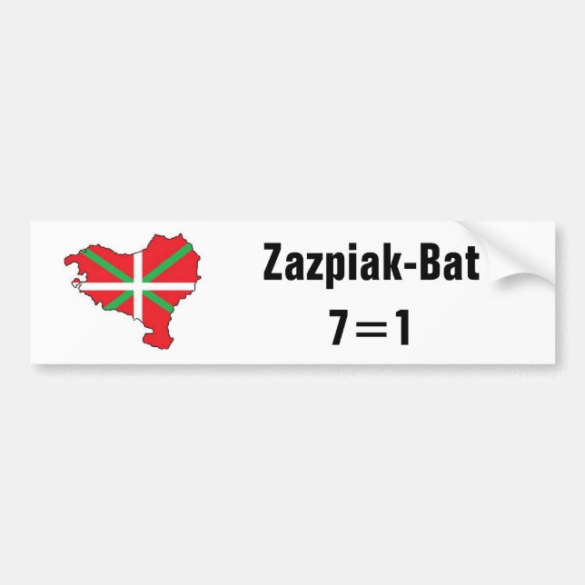 Autocollant De Voiture Sept provinces un adhésif pour pare-chocs Basque (Devant)