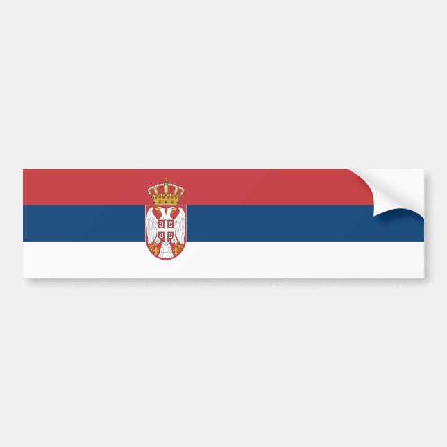 Autocollant De Voiture Serbia Flag (Devant)