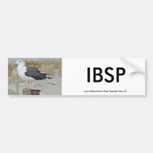 Autocollant De Voiture Série de mouette de mouette soutenue par noir