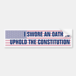 Autocollant De Voiture Serment de défense de la Constitution Drapeau amér