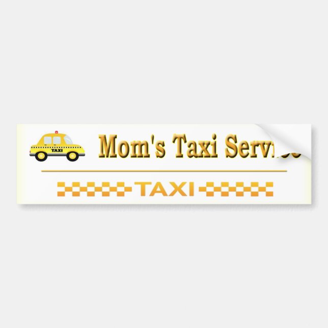 Autocollant De Voiture Service du taxi de la maman (Devant)