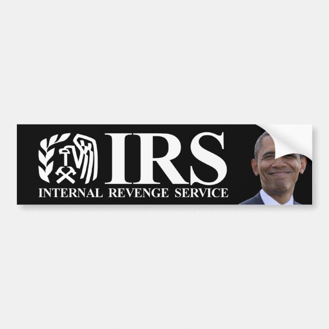 Autocollant De Voiture Service interne de vengeance d'IRS - anti Obama (Devant)
