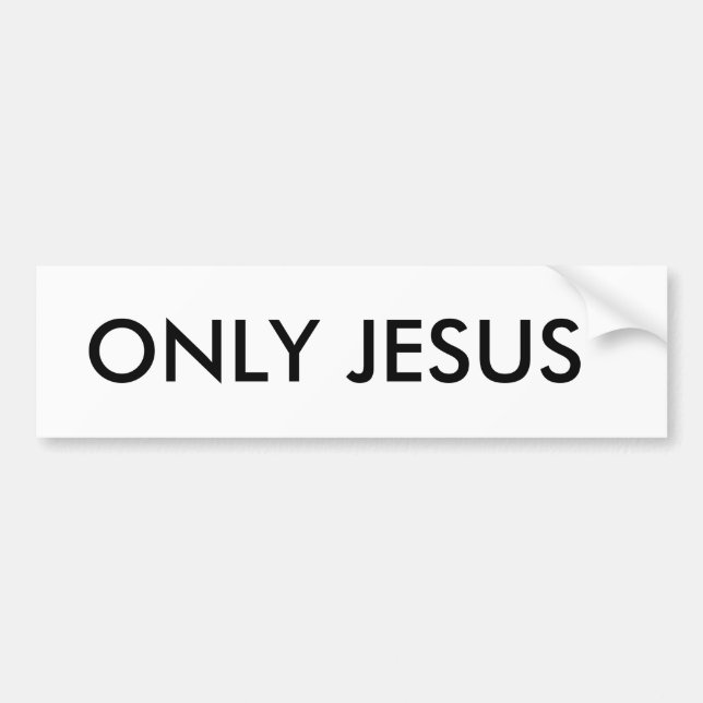 AUTOCOLLANT DE VOITURE SEULEMENT JÉSUS (Devant)