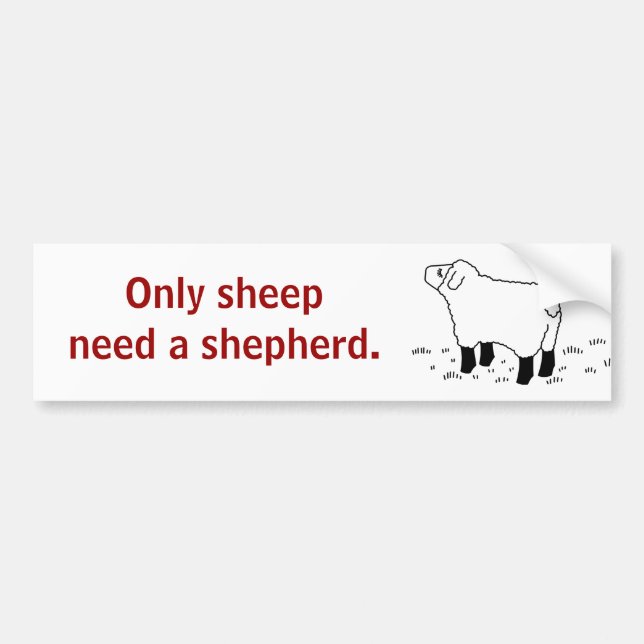 Autocollant De Voiture Seulement les moutons ont besoin d'un _sticker de (Devant)