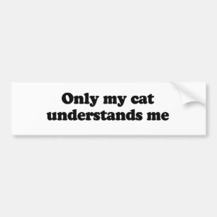 Autocollant De Voiture Seulement mon chat me comprend