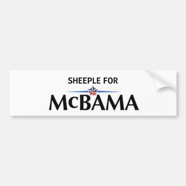 Autocollant De Voiture Sheeple pour McBama (Devant)