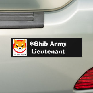 Autocollant De Voiture SHIBA ARMY : Lieutenant Bumper Sticker