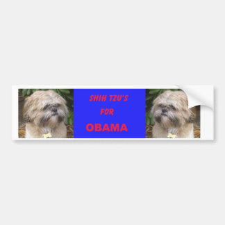 Autocollant De Voiture Shih Tzu pour l'adhésif pour pare-chocs d'Obama