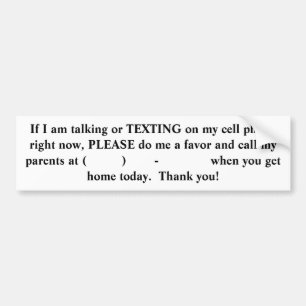 Autocollant De Voiture Si je parle ou SERVICE DE MINI-MESSAGES sur mon