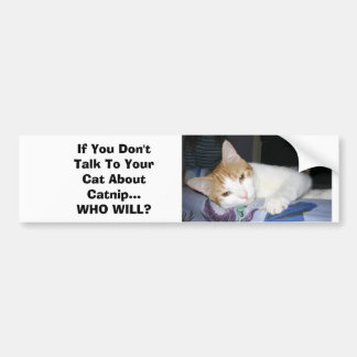 Autocollant De Voiture Si vous ne parlez pas à votre chat au sujet de