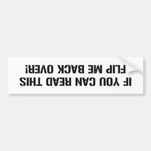 Autocollant De Voiture Si Vous Pouvez Lire Ce Flip Me Revenir