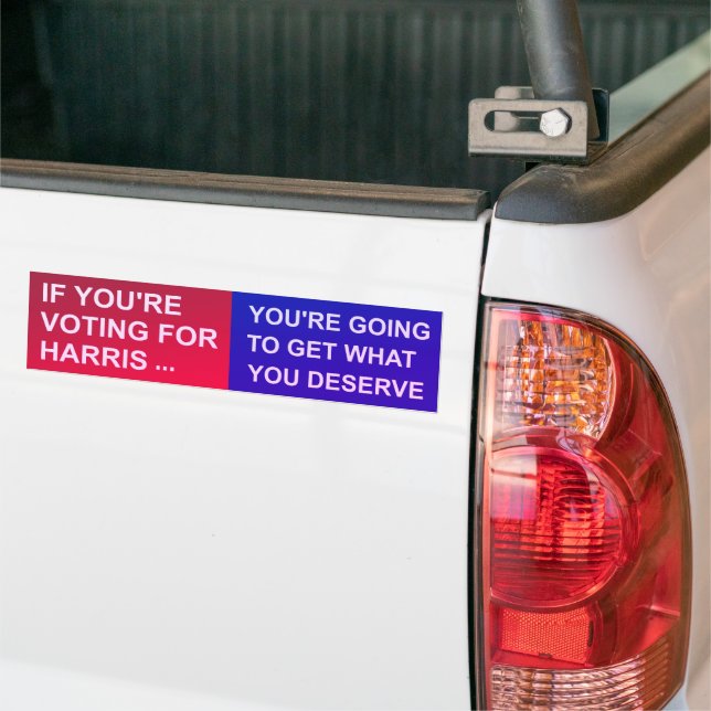 Autocollant De Voiture Si vous votez pour Harris... (Sur camion)