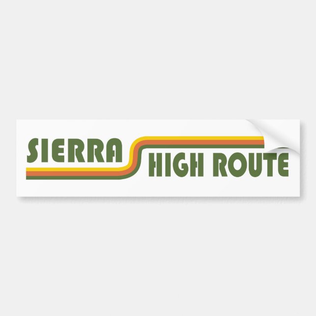 Autocollant De Voiture Sierra High Route Californie (Devant)