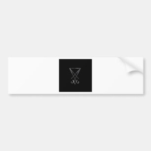 Autocollant De Voiture Sigil de symbole de Lucifer- A de satanisme
